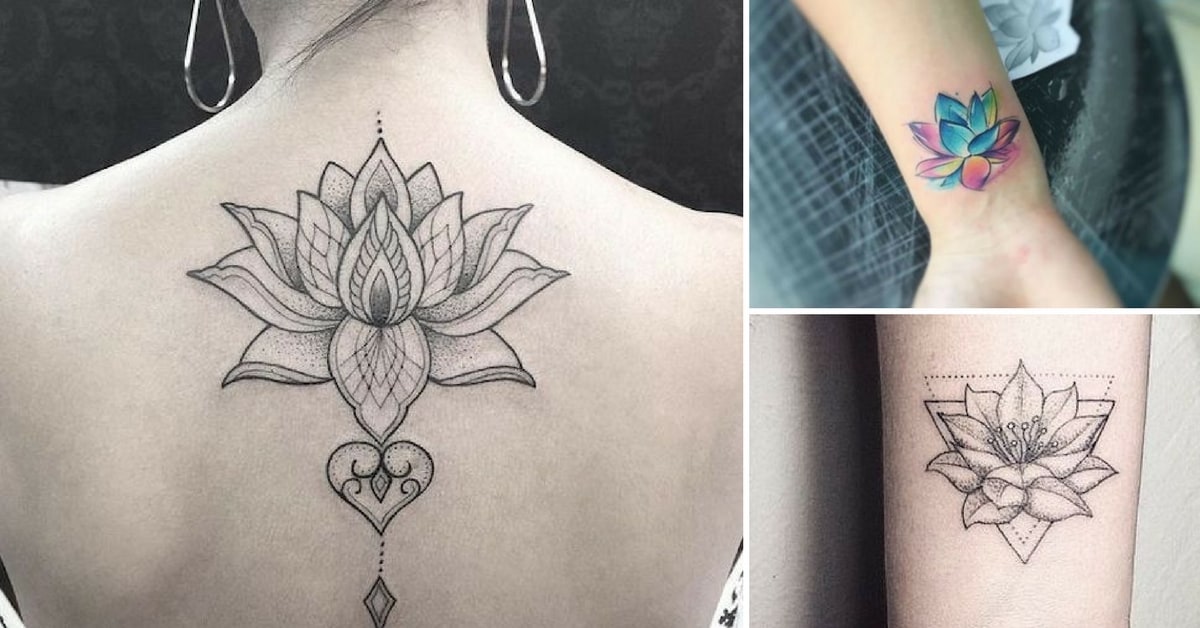 20 Tatuagens de flor de lótus inspiradoras e seu