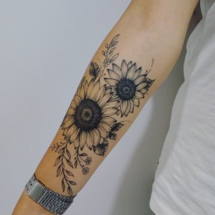 35 Tatuagens Fantásticas de Flor de Girassol e o seu significado - 123