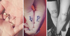 37 Tatuagens mini de casal, lindas e simples