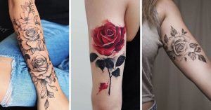 tatuagens rosas bracos