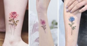 Tatuagens de rosas delicadas
