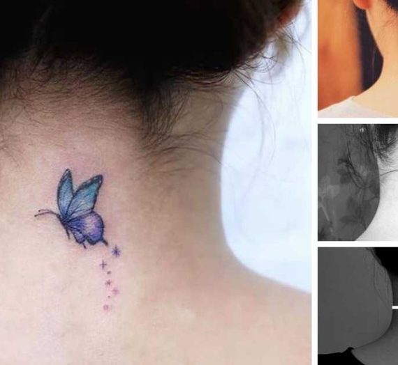 Tatuagens minimalistas na nuca: tendência popular entre mulheres