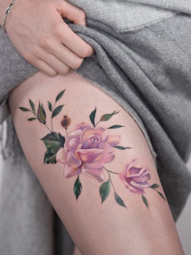 As 10 Tatuagens de Flores mais Elegantes e Sensuais para suas Pernas