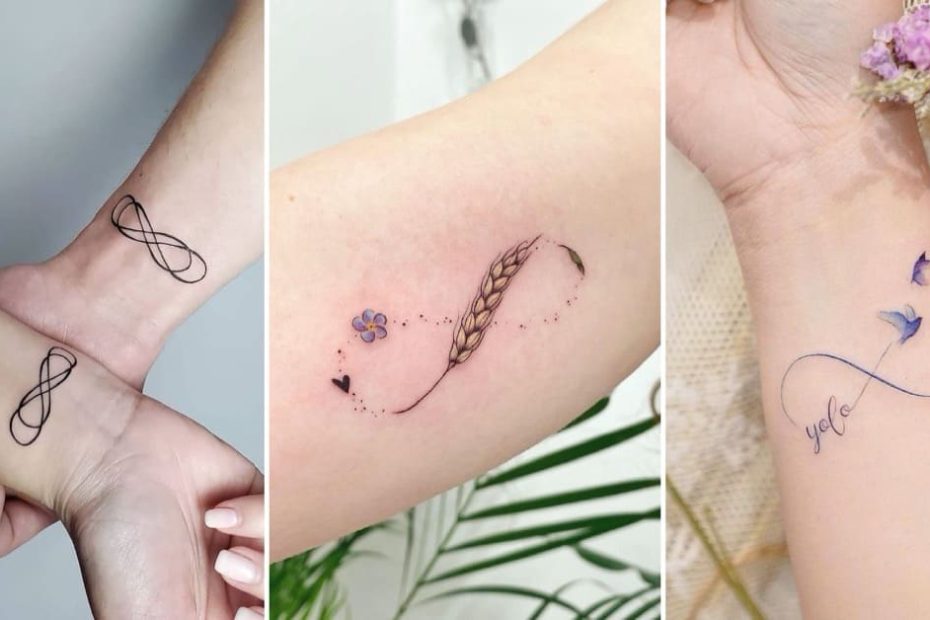 tatuagens femininas do símbolo do infinito
