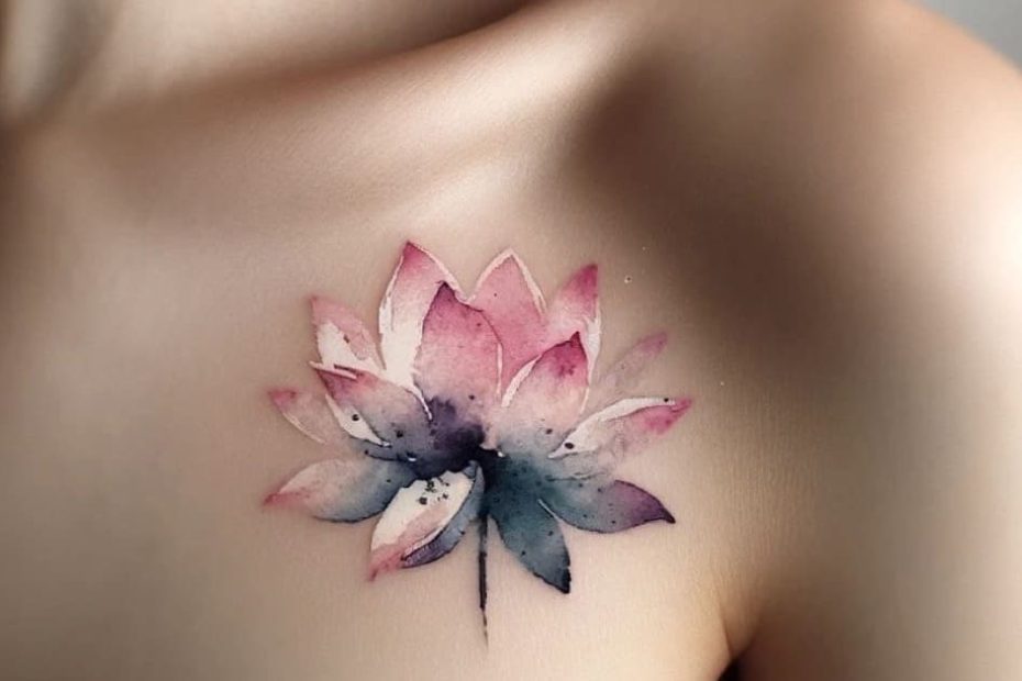 Tatuagens Femininas de Flor de Lótus