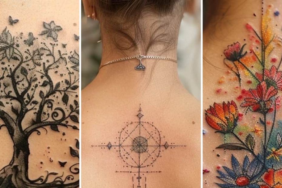 tatuagens femininas nas costas
