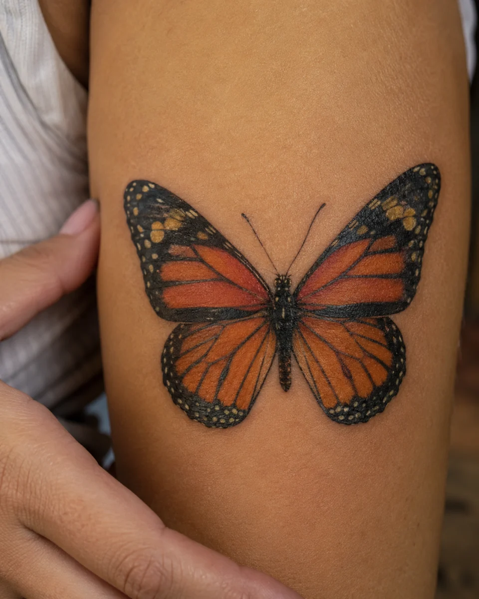 Tatuagem de Borboleta Colorida no Braço: Inspirações Femininas - imagem 3