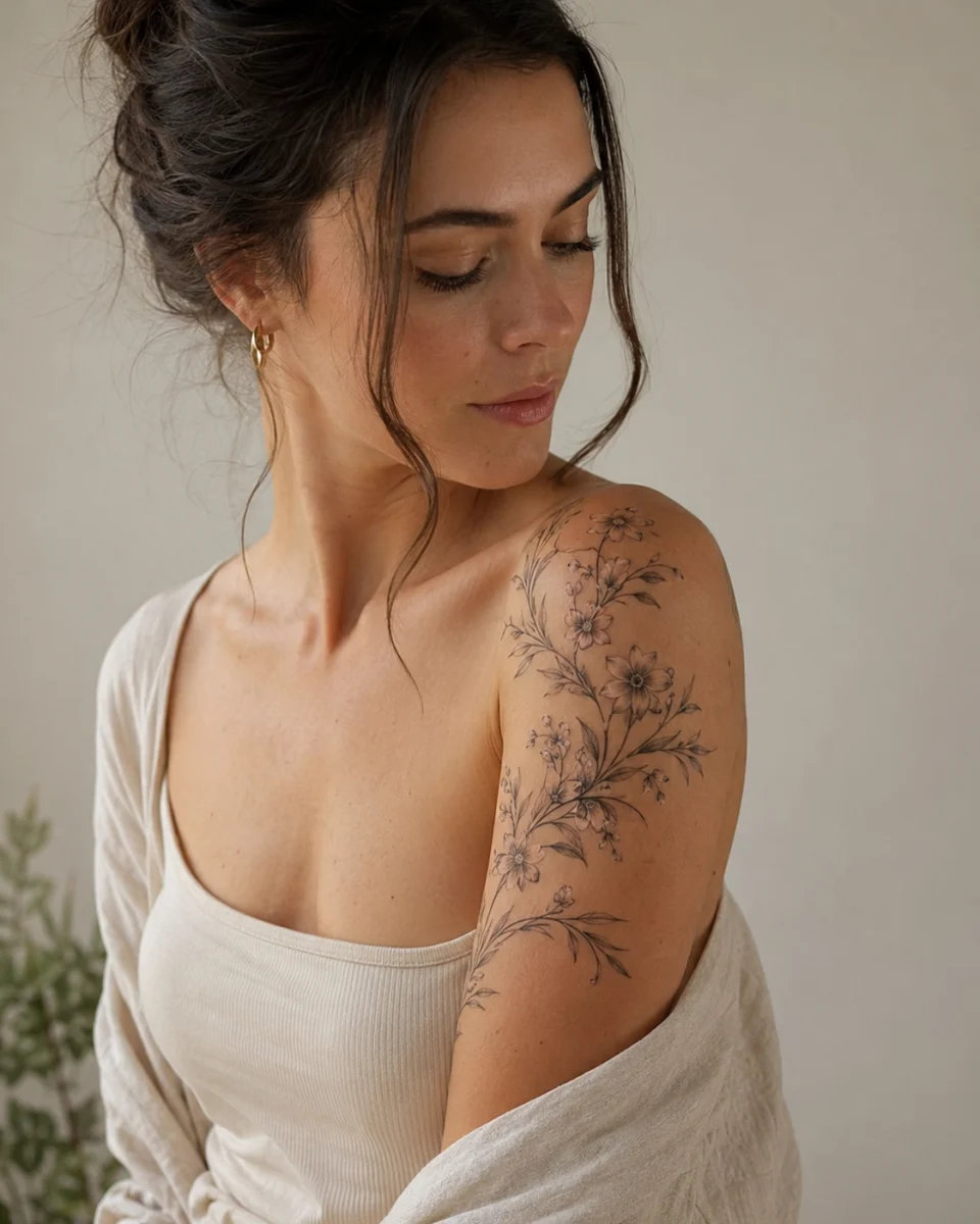 Tatuagem feminina no ombro: como escolher um desenho elegante e atemporal - imagem 1