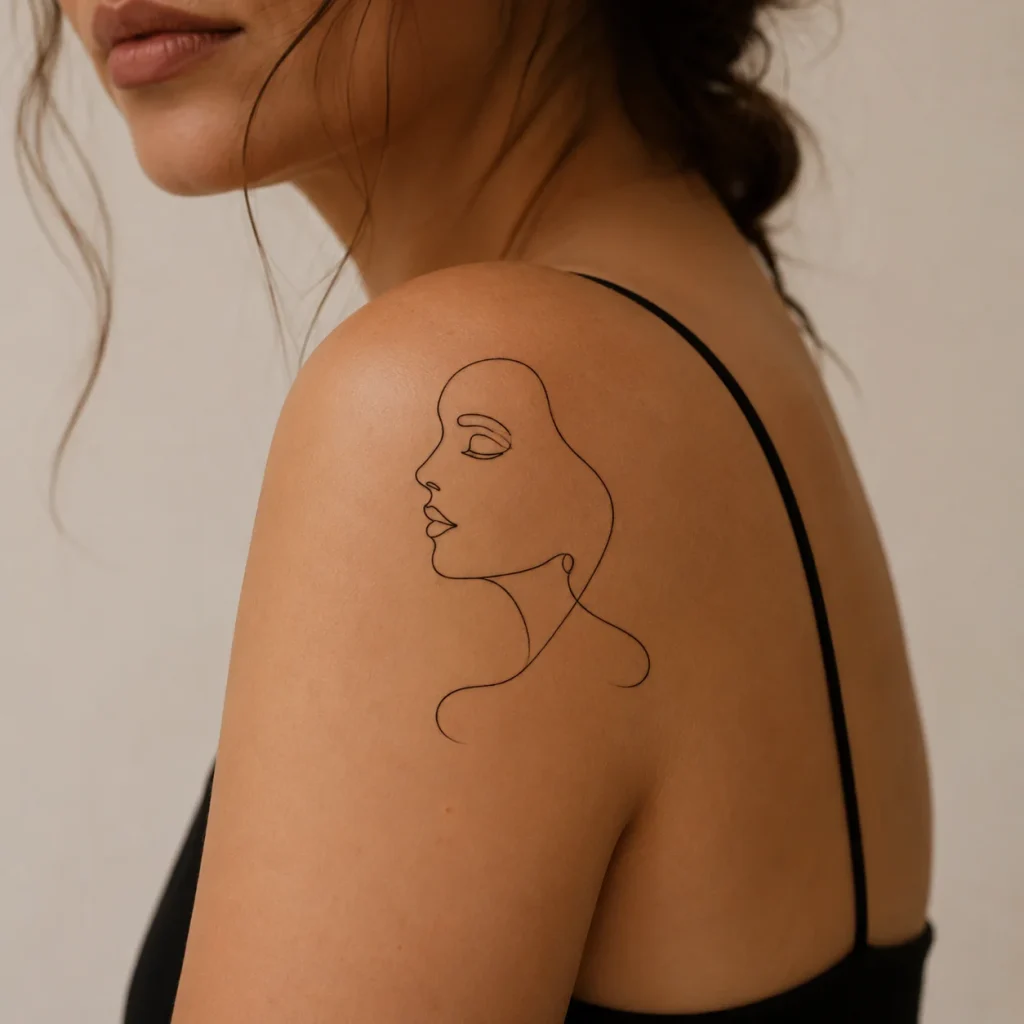 tatuagem-feminina-no-ombro-fineline-inspiracoes-delicadas-que-estao-em-alta-5