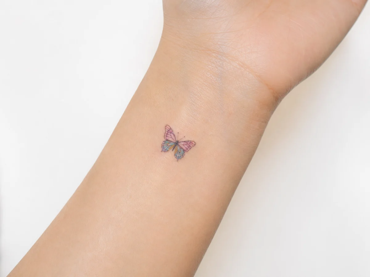 Tatuagens Delicadas de Borboletas Coloridas: Modelos Femininos - imagem 1