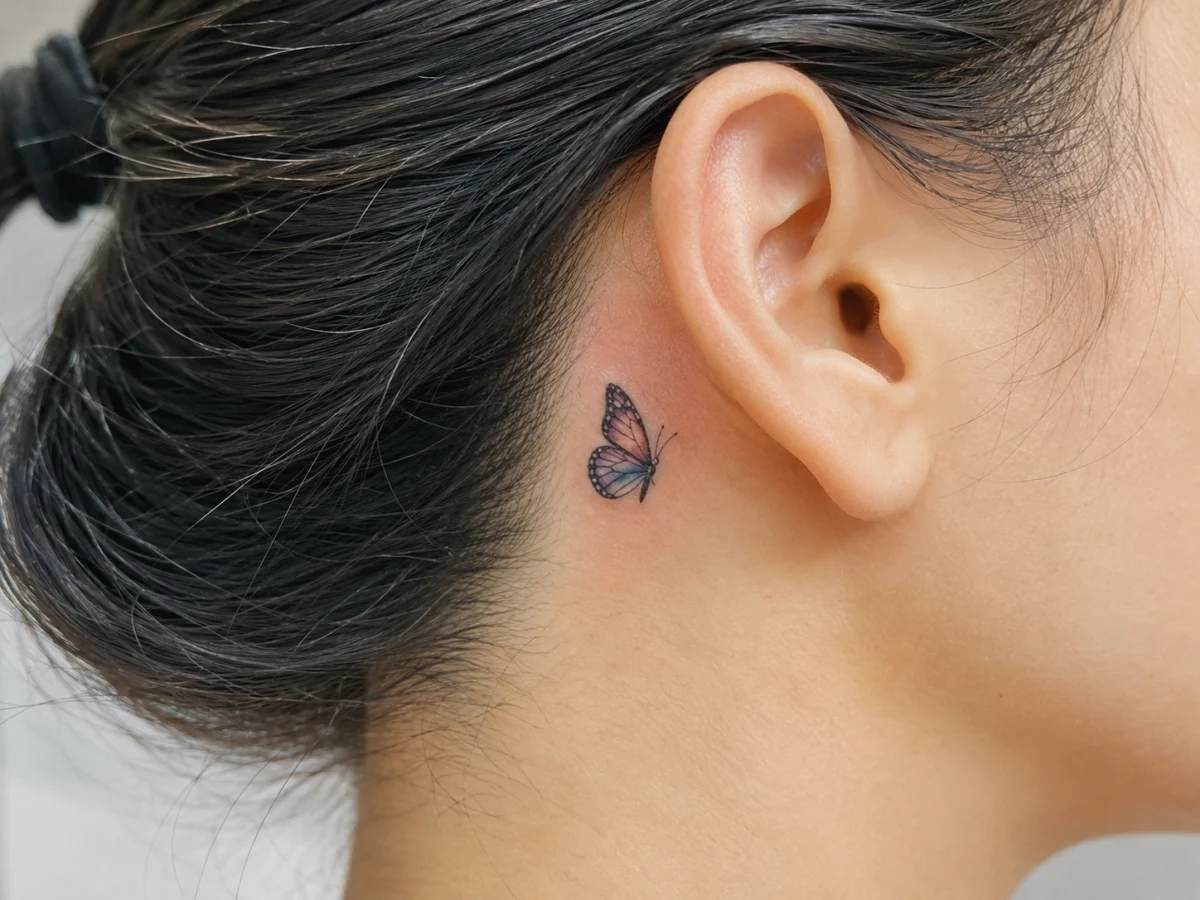 Tatuagens Delicadas de Borboletas Coloridas: Modelos Femininos - imagem 10