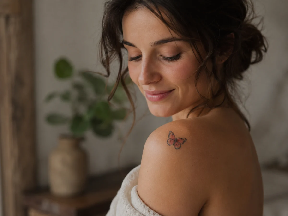 Tatuagens Delicadas de Borboletas Coloridas: Modelos Femininos - imagem 3