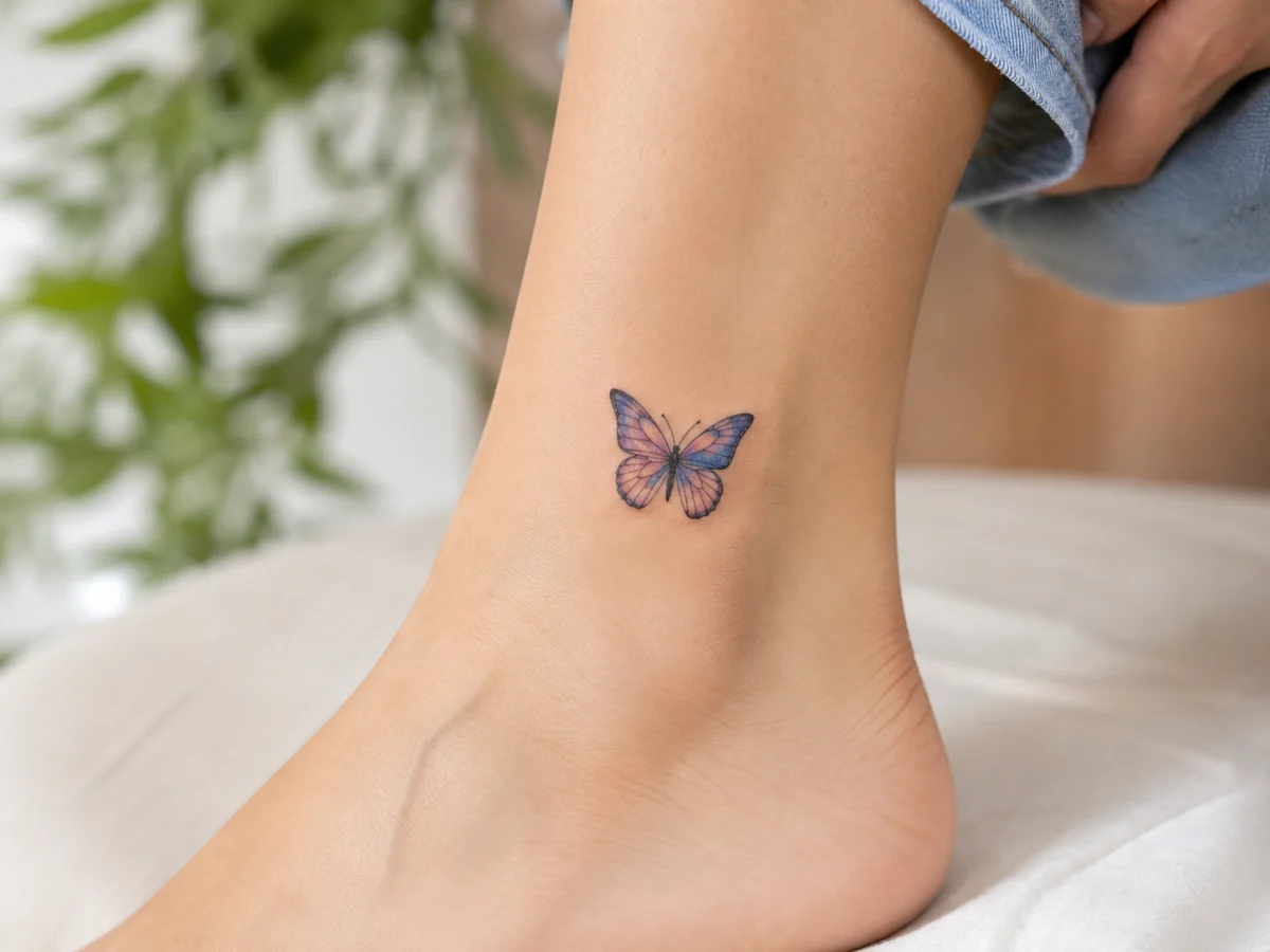Tatuagens Delicadas de Borboletas Coloridas: Modelos Femininos - imagem 7