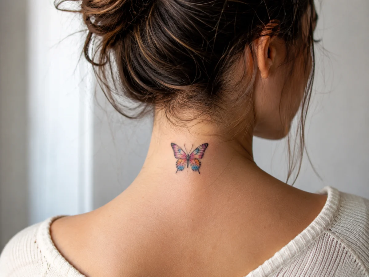 Tatuagens Femininas de Borboletas Coloridas: Ideias e Significados - imagem 3