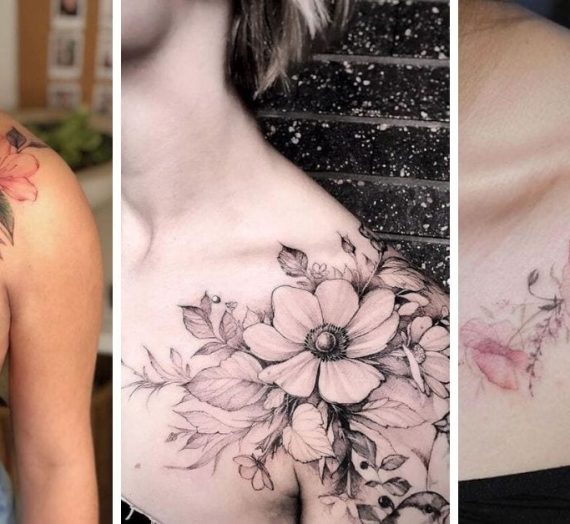 37 Tatuagens Florais fantásticas no Ombro Feminino