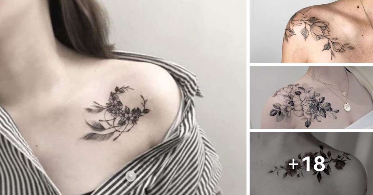 Tatuagens no ombro elegantes