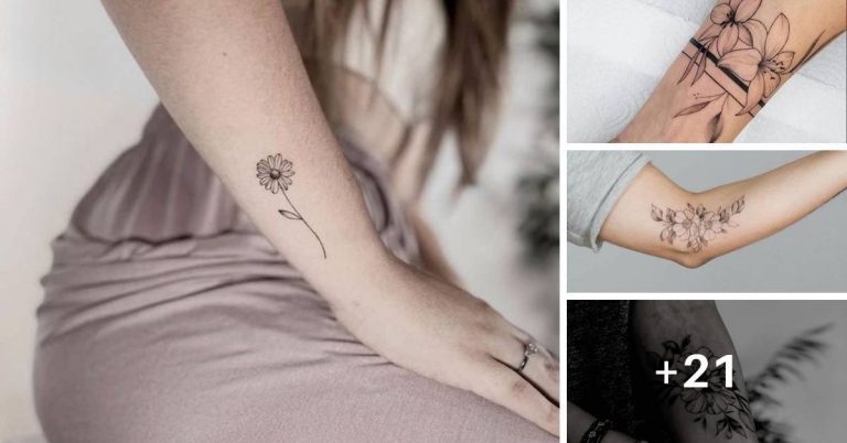 Elevando a Elegância: Tatuagem Floral no Braço que Trazem Charme e Sofisticação