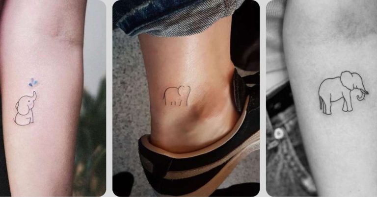 21 Elefantes Minimalistas: A Beleza e o Simbolismo nas Tatuagens Delicadas