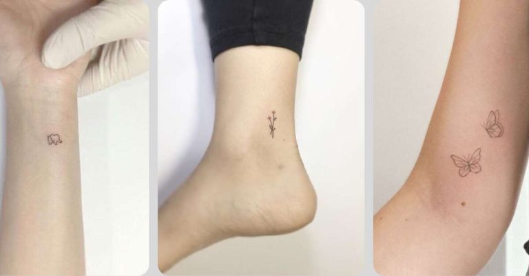 Tatuagens Minimalistas: Flores, Elefantes e Borboletas – Arte na Pele com Elegância e Simplicidade