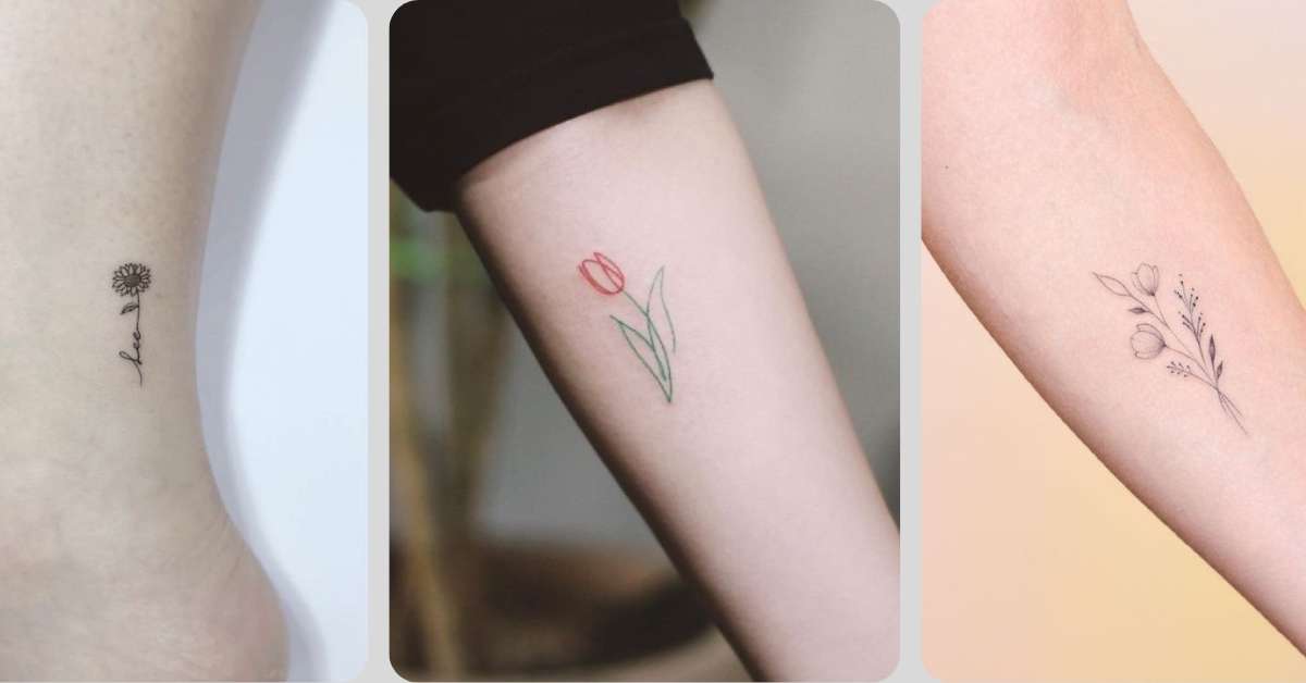 Tatuagens Minimalistas de Flores