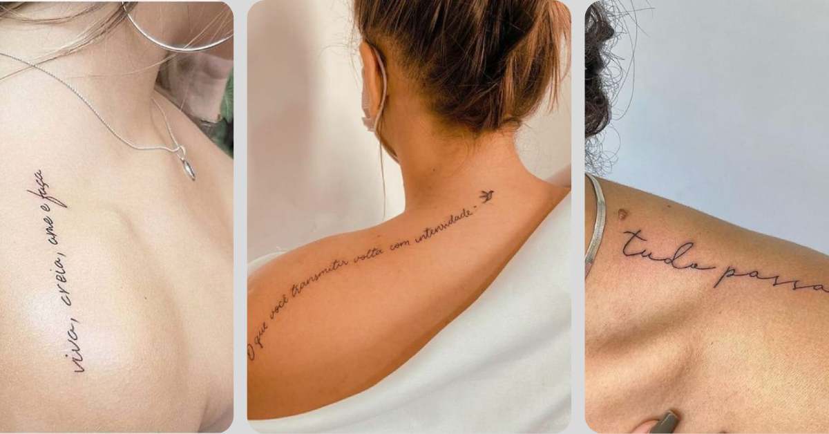 Tatuagens de Frases no Ombro