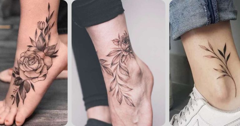 A Arte Delicada das Tatuagens Florais Femininas no Tornozelo