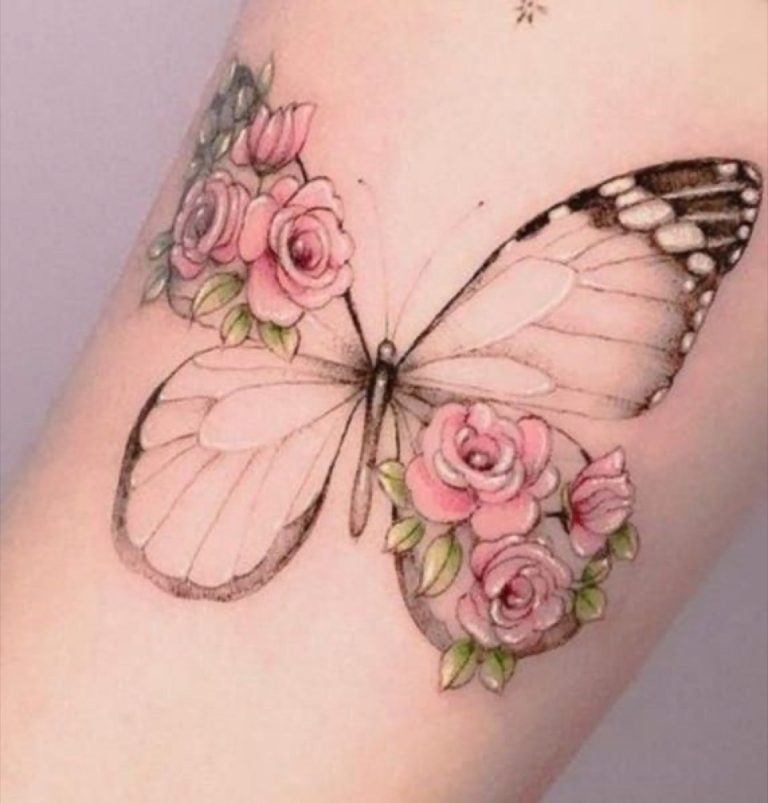 Inspirações para Tatuagens de Borboletas com Flores: Estilos e ...