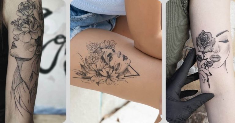 Vai ficar surpresa com essas Tatuagens Femininas com Rosto de Mulher