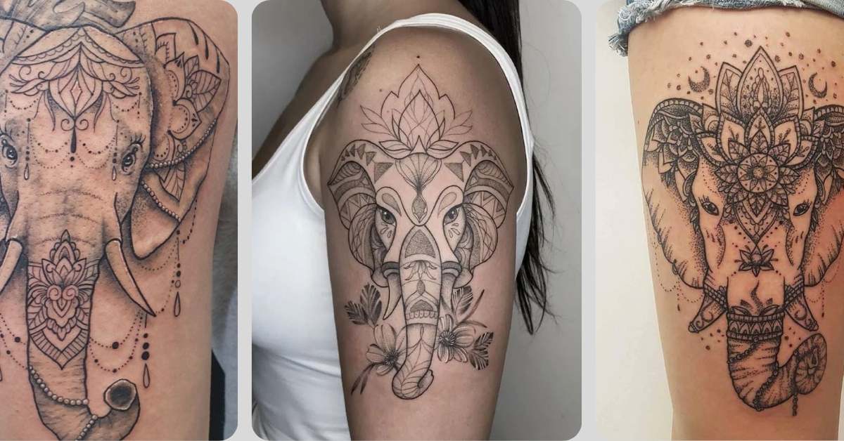 Tatuagens Femininas de Elefantes em Estilo Indiano