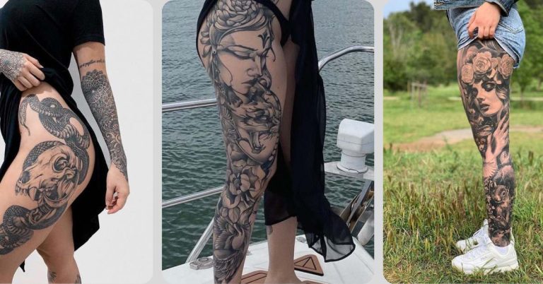 Tatuagens Femininas para Cobrir Toda a Perna: Um Guia Completo Com 15 inspirações