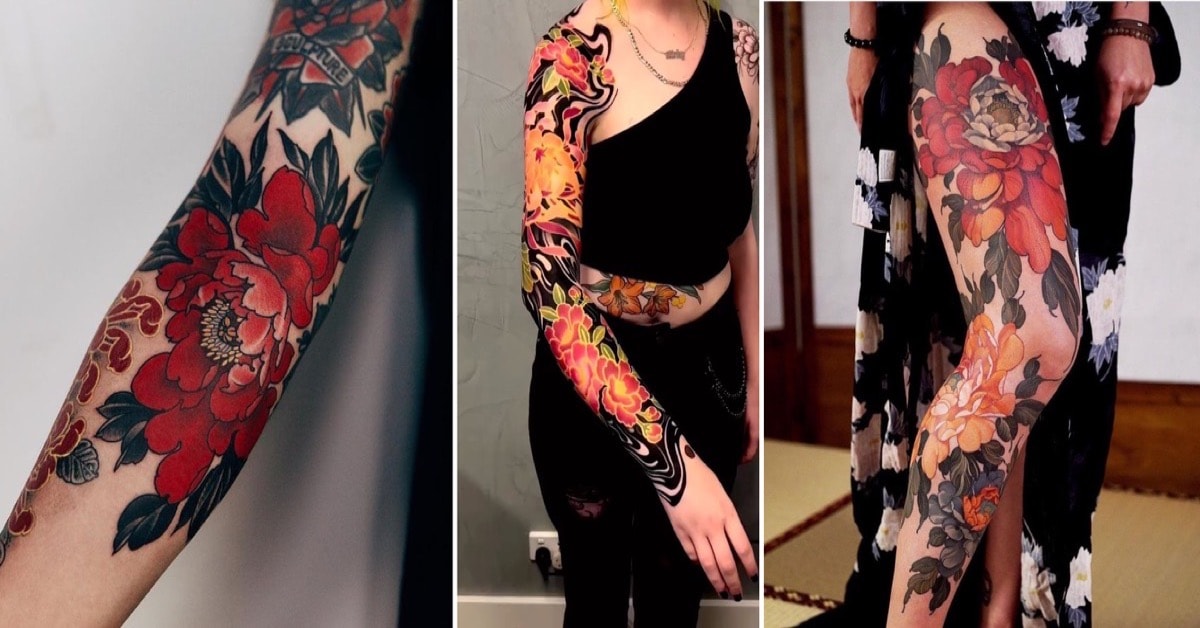 Tatuagens florais Coloridas