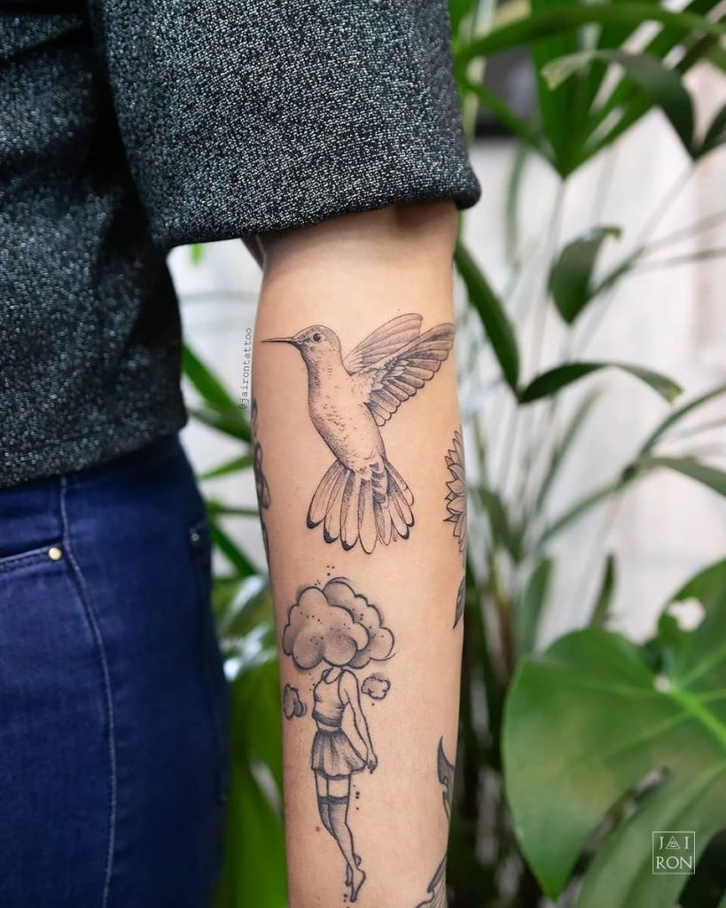 tatuagens de beija-flor
