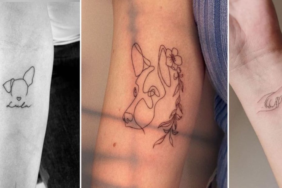 tatuagens femininas de homenagem a pets