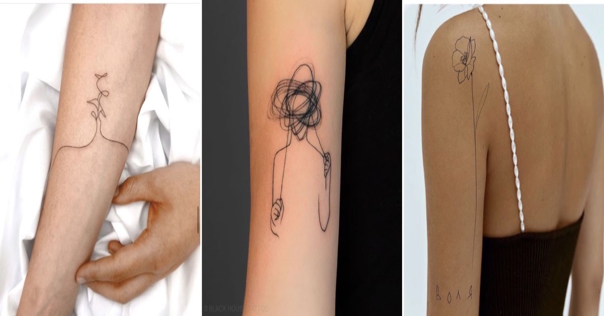 Tatuagem Tudo passa + borboleta em linha fina