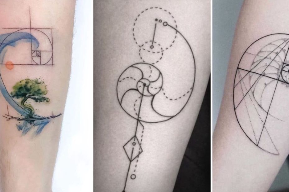 Tatuagens femininas inspiradas em Fibonacci