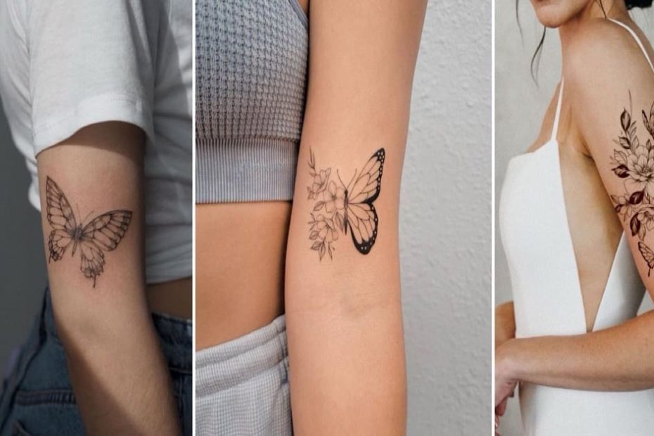 tatuagens femininas de borboletas