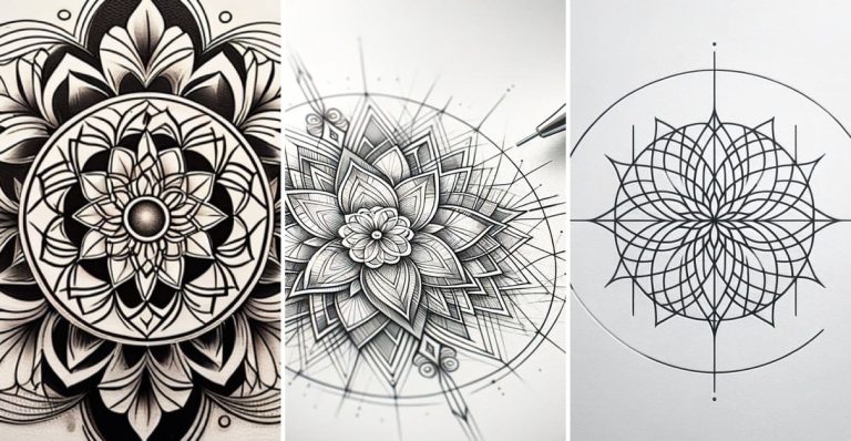11 Esboços de Tatuagens de Mandala: Harmonia e Espiritualidade no Traço Feminino
