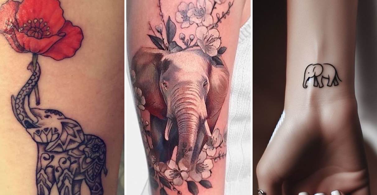 Tatuagens Femininas de Elefantes