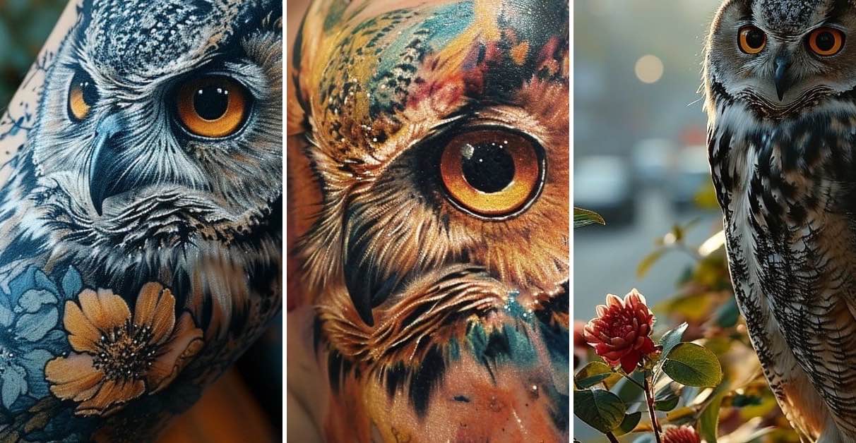 Tatuagens Femininas de Corujas