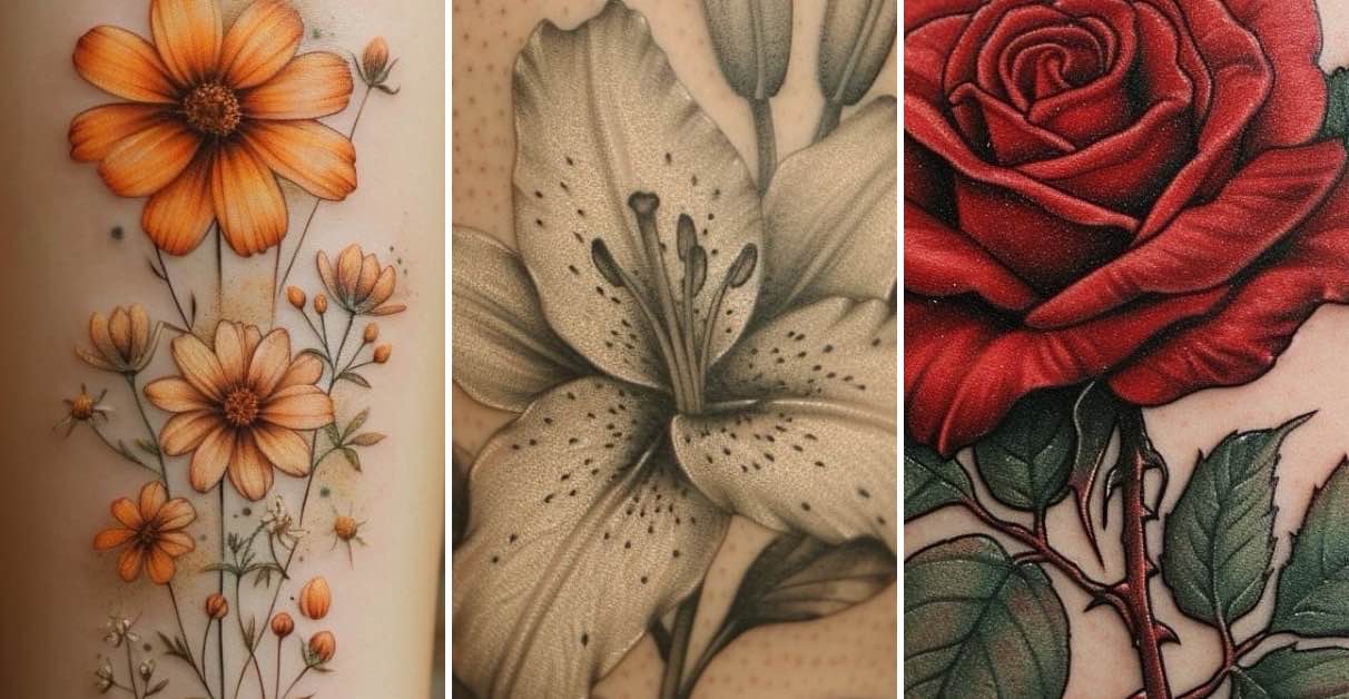 tatuagens de flores