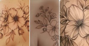 Tatuagem delicada de flor no braço