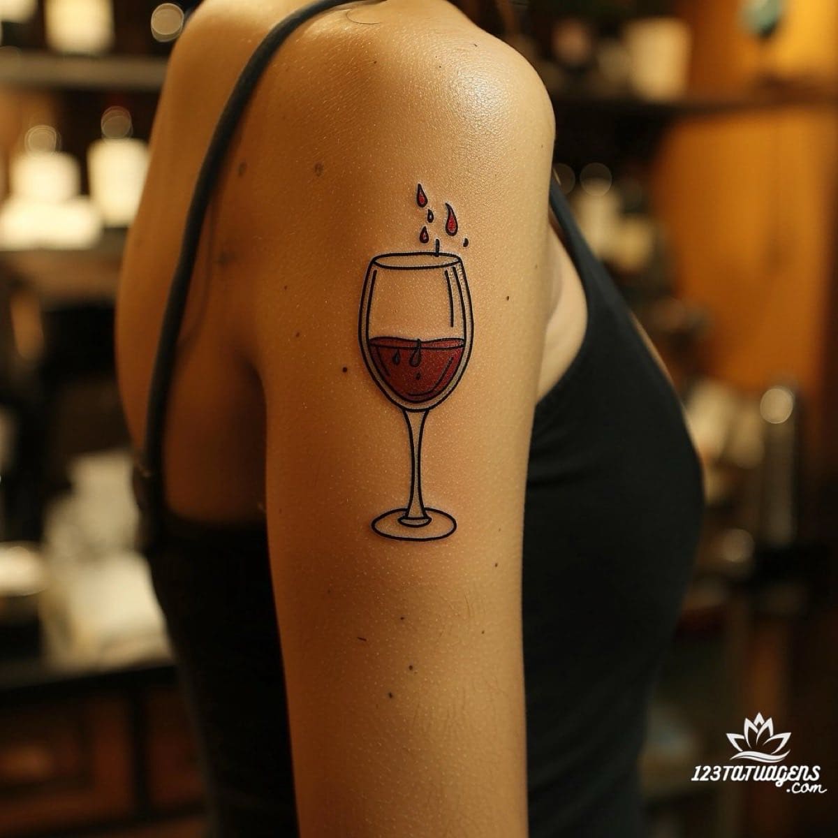 26 Tatuagens de Taça de Vinho: Brindando a Pele com Elegância e Paixão