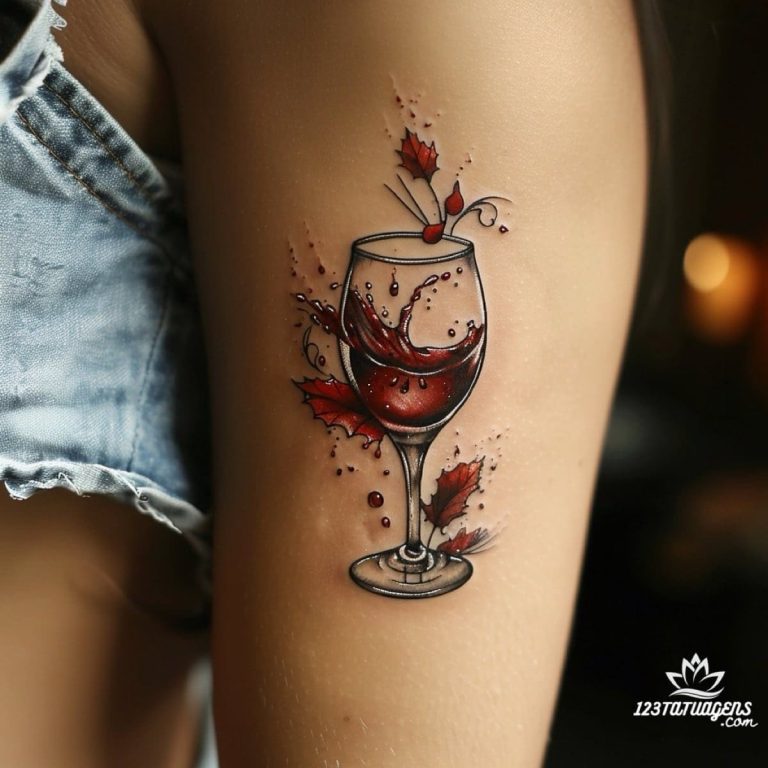 26 Tatuagens de Taça de Vinho: Brindando a Pele com Elegância e Paixão