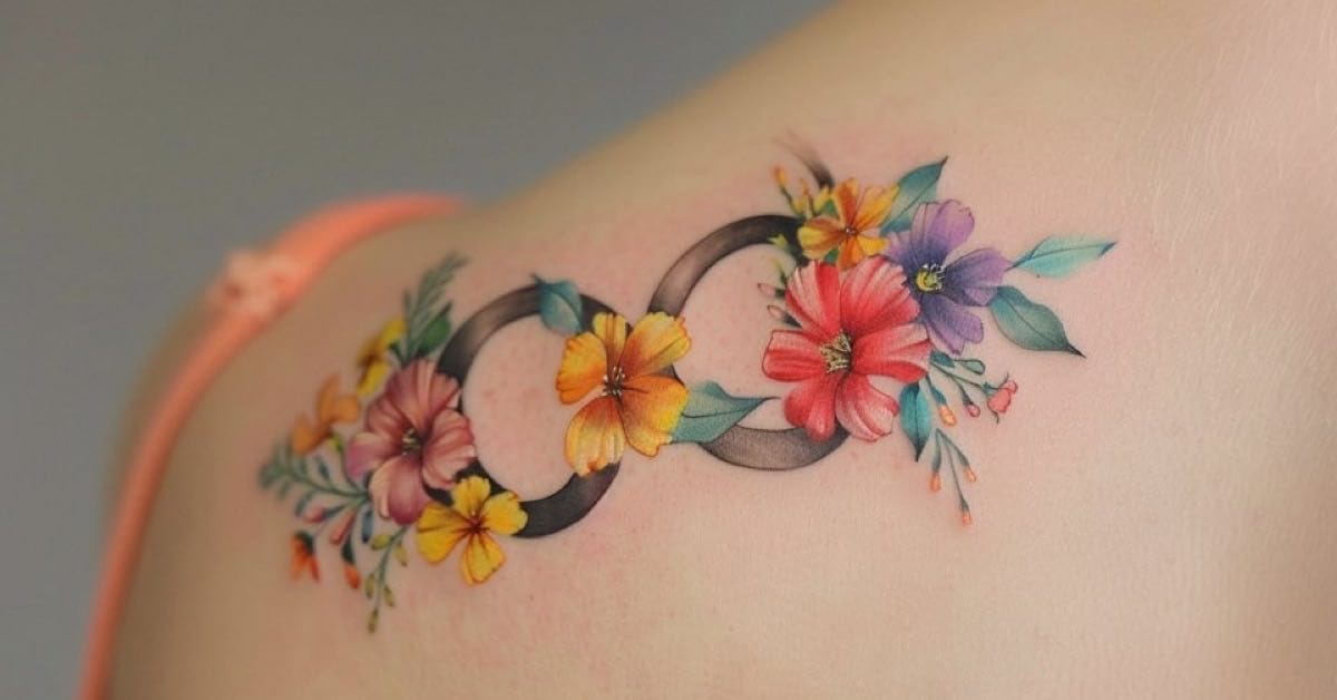 Tatuagens de Infinito Floral