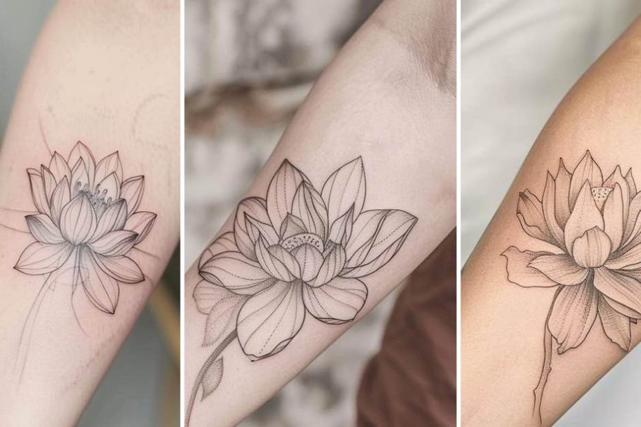 Tatuagens de Flor de Lótus no Braço