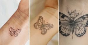 tatuagens de borboletas minimalistas
