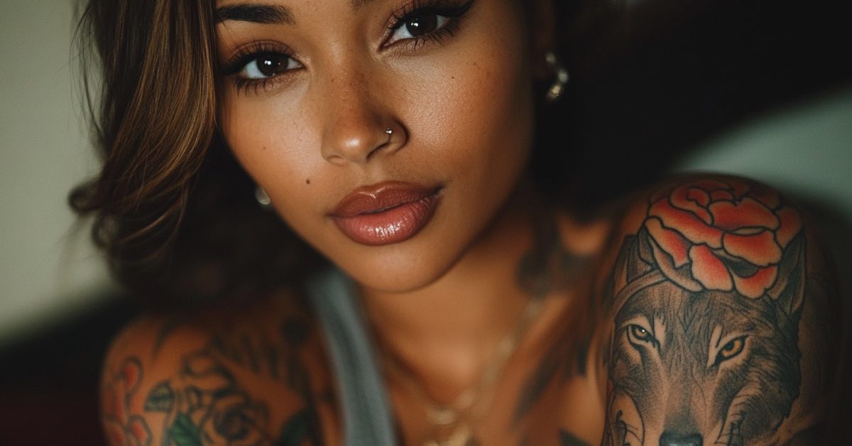 tatuagens femininas de lobos