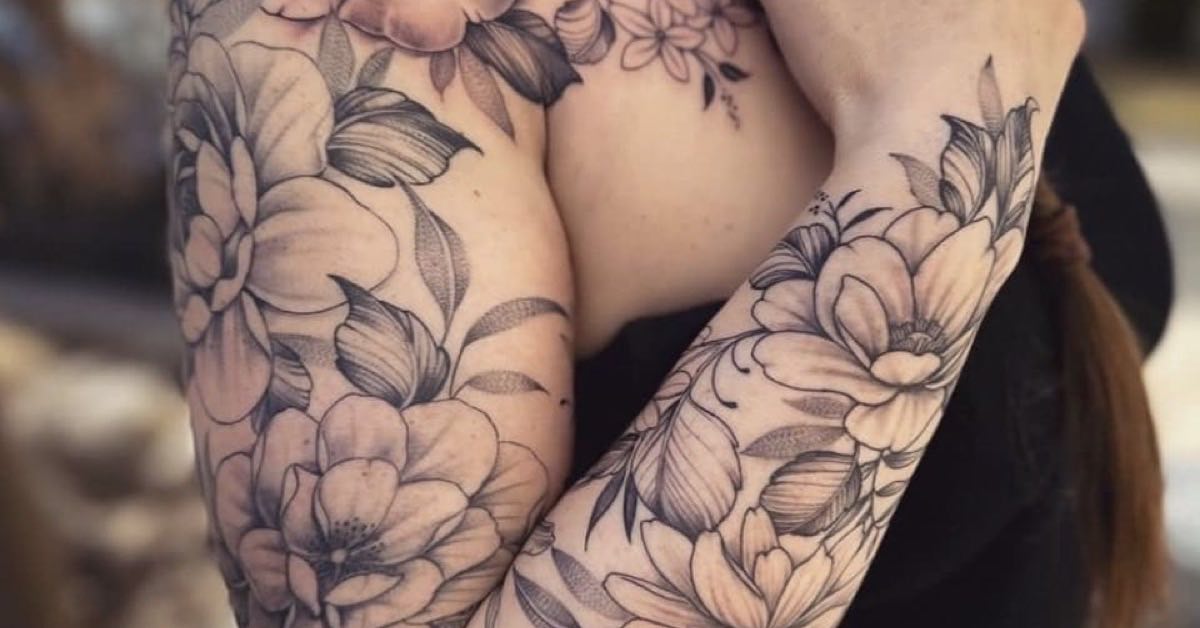 Tatuagens Florais Para Ombro e Braço