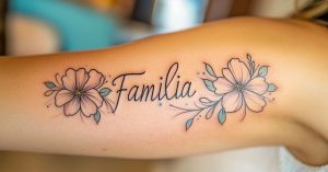 27 Tatuagens Femininas com a Palavra “Família”