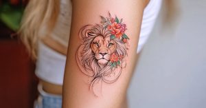 tatuagens femininas de leoa